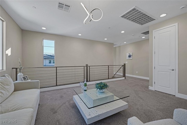 2246 Bird Of Prey St, Las Vegas, NV 89138 - carpeted living area featuring recessed lighting and baseboards
