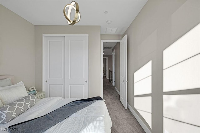 2246 Bird Of Prey St, Las Vegas, NV 89138 - bedroom featuring carpet floors, a closet, and baseboards