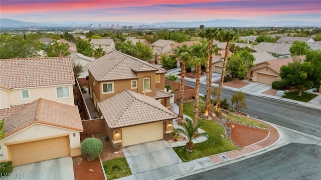 aerial view of residential area