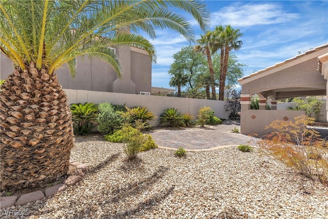 8437 Apple Hill Ct, Las Vegas, NV 89128 - view of yard featuring fence and a patio