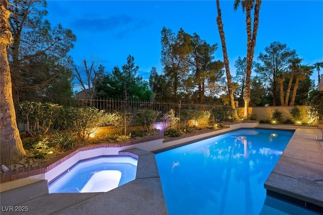 5125 Turnberry Ln, Las Vegas, NV 89113 - view of pool featuring an in-ground hot tub and a fenced backyard