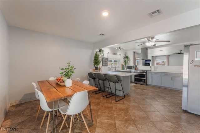 508 Purcell Dr, Las Vegas, NV 89107 - dining area with ceiling fan