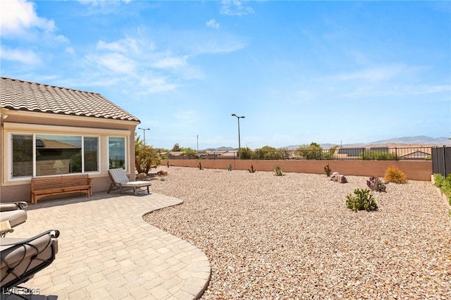 2069 Colvin Run Dr, Henderson, NV 89052 - fenced backyard with a patio area and a mountain view