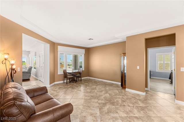 2069 Colvin Run Dr, Henderson, NV 89052 - living area featuring baseboards and light tile patterned floors