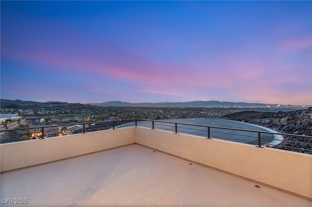 350 Solitude Peak Ln, Henderson, NV 89012 - view of patio / terrace featuring a balcony and a mountain view