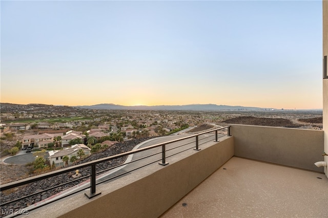 350 Solitude Peak Ln, Henderson, NV 89012 - balcony at dusk featuring a mountain view