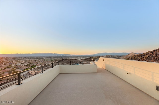 350 Solitude Peak Ln, Henderson, NV 89012 - patio terrace at dusk featuring a mountain view