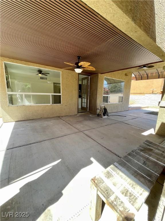 8397 San Ramon Dr, Las Vegas, NV 89147 - view of patio / terrace with a ceiling fan