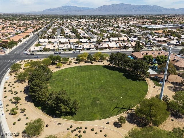 7904 Seabourn Ct, Las Vegas, NV 89129 - aerial view of property and surrounding area featuring a mountain backdrop and nearby suburban area