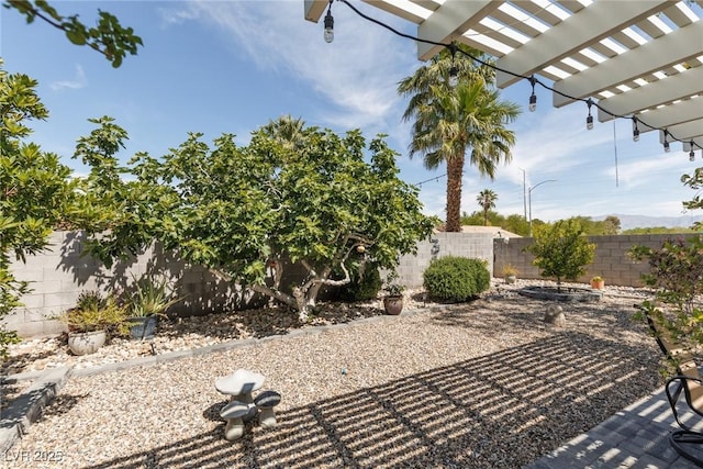 7904 Seabourn Ct, Las Vegas, NV 89129 - view of patio / terrace featuring a fenced backyard and a pergola