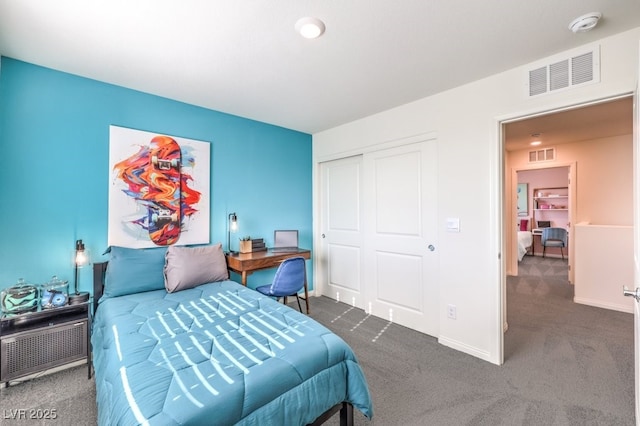6521 Cinnamon Hazelnut St Lot 91, North Las Vegas, NV 89084 - bedroom with carpet, a closet, and baseboards
