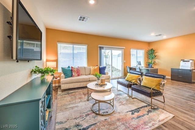 6521 Cinnamon Hazelnut St Lot 91, North Las Vegas, NV 89084 - living area with wood finished floors, recessed lighting, and baseboards