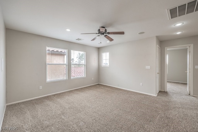 11177 Deluna St, Las Vegas, NV 89141 - unfurnished room featuring carpet flooring, ceiling fan, baseboards, and recessed lighting