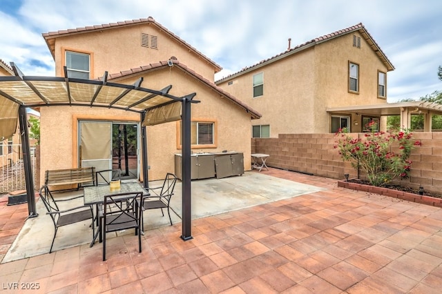 11177 Deluna St, Las Vegas, NV 89141 - view of patio featuring fence and a pergola