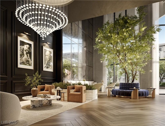 700 W Carson Ave Unit 2307, Las Vegas, NV 89106 - building lobby featuring a towering ceiling