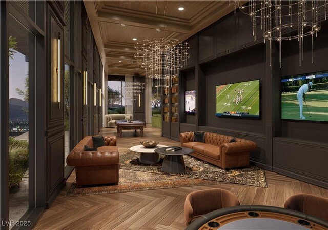700 W Carson Ave Unit 2307, Las Vegas, NV 89106 - building lobby featuring coffered ceiling and recessed lighting