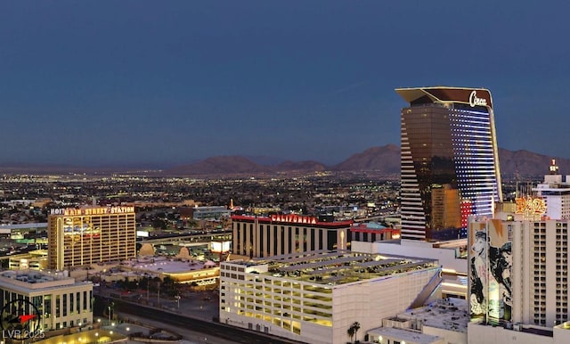 700 W Carson Ave Unit 2307, Las Vegas, NV 89106 - city view with a view of city lights and mountains