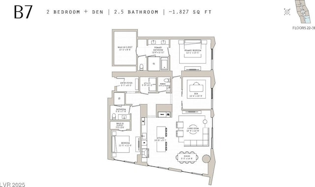 700 W Carson Ave Unit 2307, Las Vegas, NV 89106 - floor plan / room layout