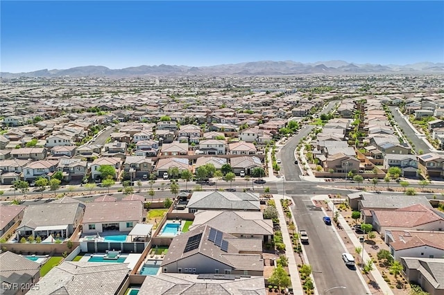 716 Cadence View Way, Henderson, NV 89011 - aerial perspective of suburban area with a mountainous background and a pool