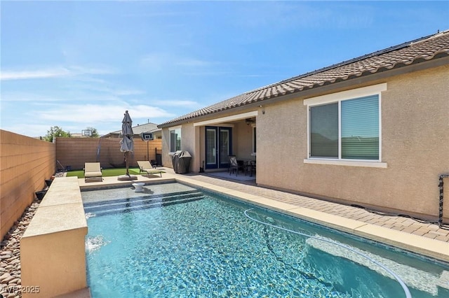 716 Cadence View Way, Henderson, NV 89011 - view of swimming pool with a fenced backyard and a patio