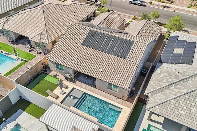 716 Cadence View Way, Henderson, NV 89011 - aerial perspective of suburban area featuring a pool