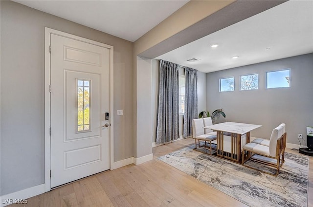 7572 Mount Spokane Ct, Las Vegas, NV 89113 - entrance foyer featuring light wood-style flooring, baseboards, and recessed lighting