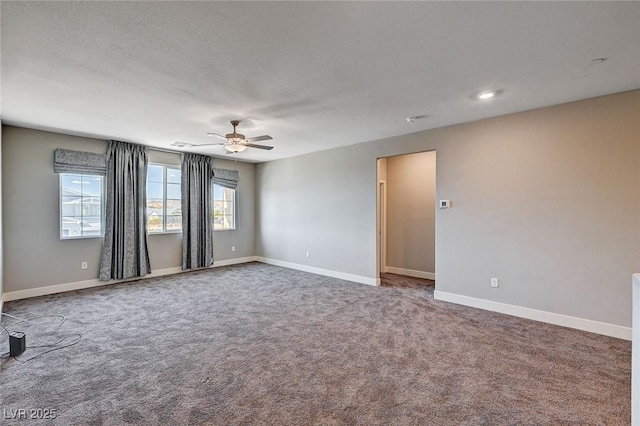 7572 Mount Spokane Ct, Las Vegas, NV 89113 - spare room with a ceiling fan, carpet floors, baseboards, and recessed lighting