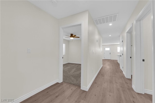 952 Balzar Ave, Las Vegas, NV 89106 - hall featuring light wood-style floors, recessed lighting, and baseboards