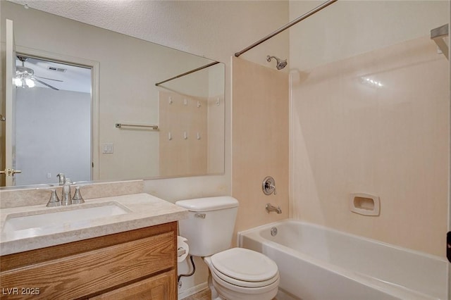 10608 Trussell St, Las Vegas, NV 89141 - full bath featuring shower / bath combination, vanity, and ceiling fan