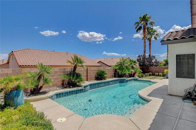 10608 Trussell St, Las Vegas, NV 89141 - view of swimming pool featuring a fenced backyard and a patio area