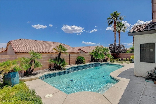 10608 Trussell St, Las Vegas, NV 89141 - view of swimming pool featuring a fenced backyard and a patio area