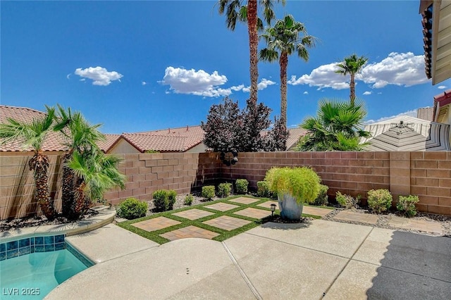 10608 Trussell St, Las Vegas, NV 89141 - fenced backyard featuring a patio