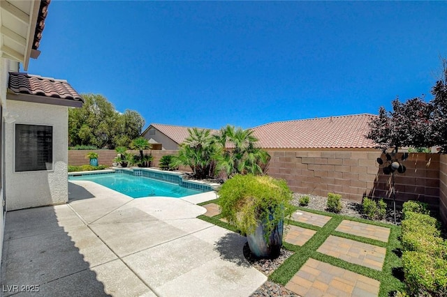 10608 Trussell St, Las Vegas, NV 89141 - view of swimming pool with a fenced backyard and a patio