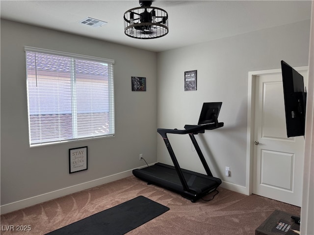 7855 Skyler Falls Ln, North Las Vegas, NV 89084 - exercise area with carpet flooring and baseboards