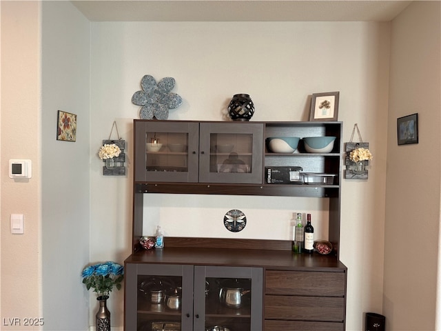 7855 Skyler Falls Ln, North Las Vegas, NV 89084 - indoor dry bar with beverage cooler