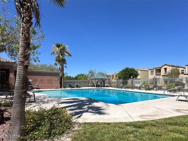 6581 Netherseal Ave, Las Vegas, NV 89139 - community pool with a patio and a gazebo
