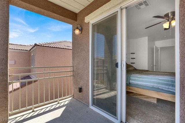 6581 Netherseal Ave, Las Vegas, NV 89139 - balcony with ceiling fan
