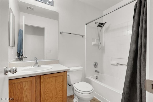 6581 Netherseal Ave, Las Vegas, NV 89139 - bathroom with toilet, vanity, and shower / washtub combination