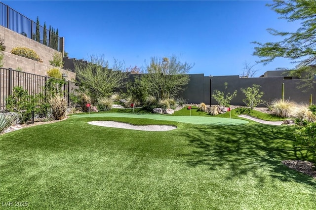 787 Keyland St, Las Vegas, NV 89138 - view of yard with an area to practice putting