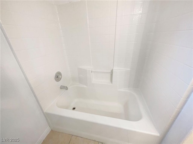 6120 Desert Haven Rd, Las Vegas, NV 89130 - bathroom with baseboards, tile patterned flooring, and shower / tub combination