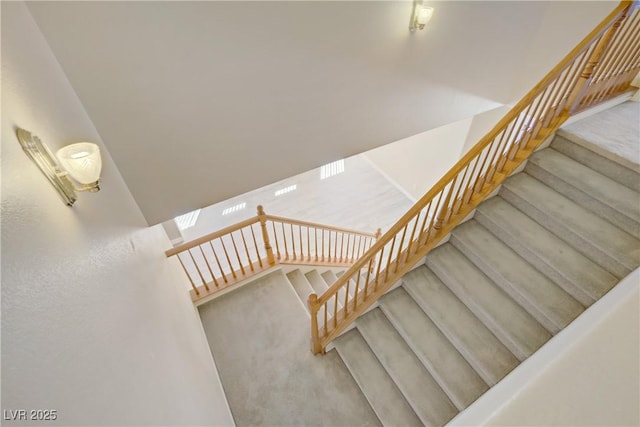 8913 Loggers Mill Ave, Las Vegas, NV 89143 - stairway featuring carpet flooring