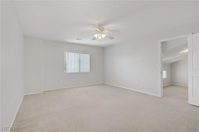 8913 Loggers Mill Ave, Las Vegas, NV 89143 - unfurnished room with ceiling fan, light carpet, and baseboards