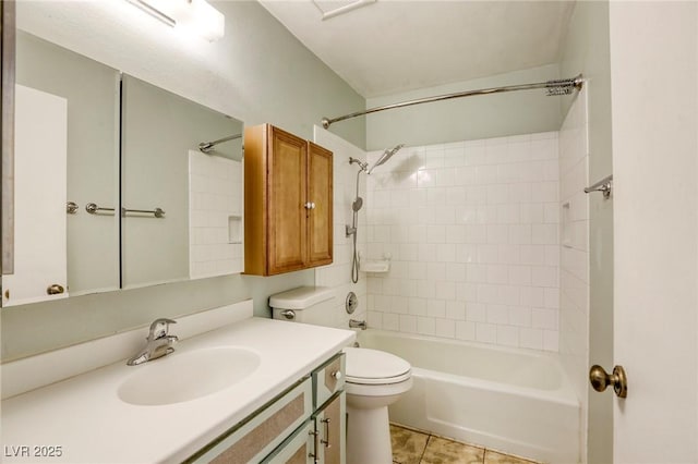 2349 Wooster Cir Unit A, Las Vegas, NV 89108 - full bathroom with toilet, vanity, shower / tub combination, and tile patterned flooring