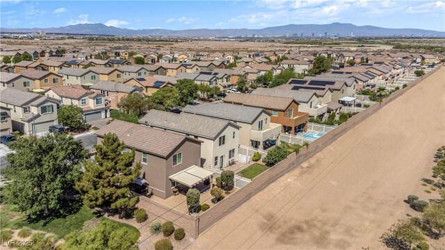 1104 Aspen Cliff Dr, Henderson, NV 89011 - aerial view of residential area featuring a mountain backdrop