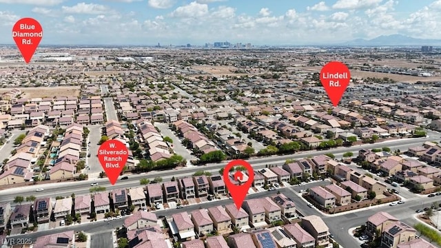 5661 Brimstone Hill Ave, Las Vegas, NV 89141 - aerial view of property and surrounding area with nearby suburban area