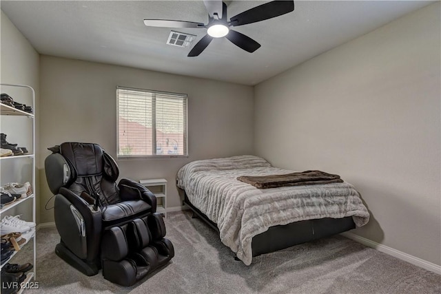 5635 Mesa Mountain Dr, Las Vegas, NV 89135 - carpeted bedroom with baseboards and a ceiling fan