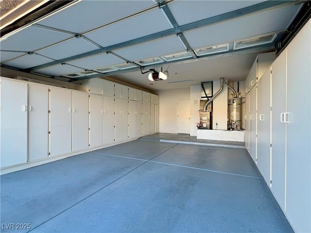 2343 Scotch Lake St, Las Vegas, NV 89134 - garage with secured water heater, a garage door opener, and heating unit