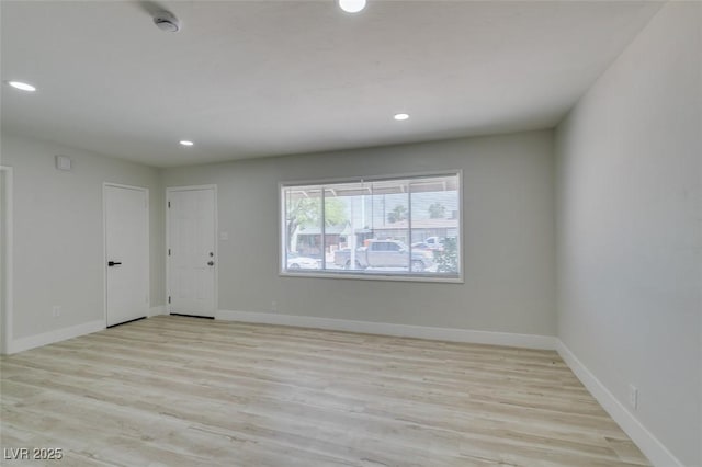 1825 Howard Ave, Las Vegas, NV 89104 - spare room with recessed lighting, light wood-type flooring, baseboards, and a smoke detector