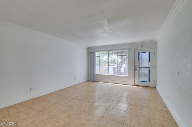 1806 Renada Cir, North Las Vegas, NV 89030 - empty room with ornamental molding, light tile patterned floors, and baseboards