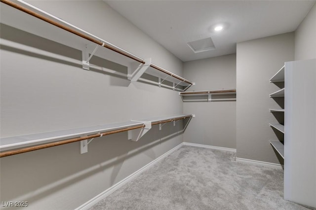 9239 Albus Hills Ave, Las Vegas, NV 89143 - spacious closet featuring carpet flooring and attic access
